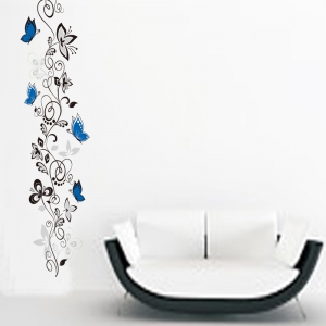 Stickere - Flori si fluturi albastri - 40x120 cm [2]
