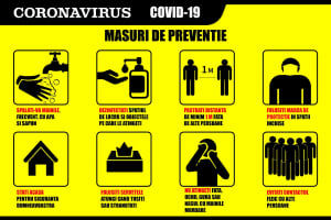 Stickere Semnalistica - Stickere Masuri Preventie Coronavirus - 60x40 cm
