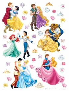 Stickere Decorative - Sticker Printese si Printi Disney - 65x85cm - DK1774
