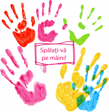 Stickere Decorative - Sticker Spalati-va pe Maini - 50x50 cm