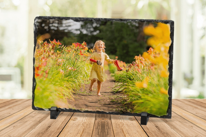 Ardezie personalizata cu poza si mesaj - 30 x 16 cm [2]