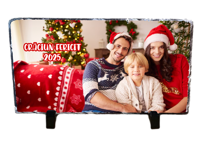 Ardezie personalizata cu poza (14x29 cm) - CRĂCIUN [3]