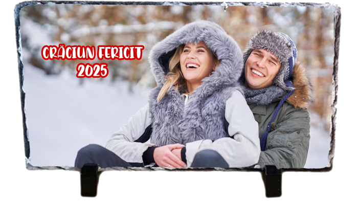 Ardezie personalizata cu poza (14x29 cm) - CRĂCIUN [4]