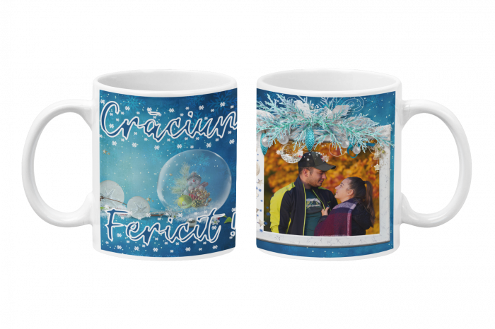 Cana personalizata cu poza si mesaj - Craciun Fericit! 2 [4]