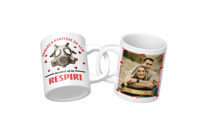 Cana personalizată IUBIREA PLUTESTE IN AER [5]