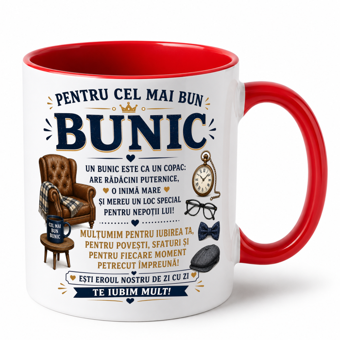 Cană personalizată pentru bunic cu fotografie și nume [6]