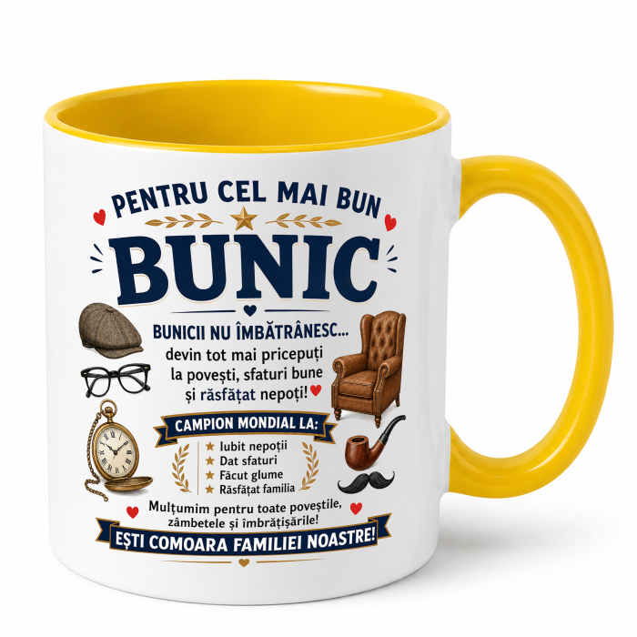 Cana personalizata - CEL MAI BUN BUNIC - model 2 [4]