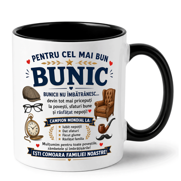 Cana personalizata - CEL MAI BUN BUNIC - model 2 [6]