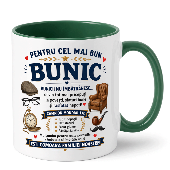 Cana personalizata - CEL MAI BUN BUNIC - model 2 [8]