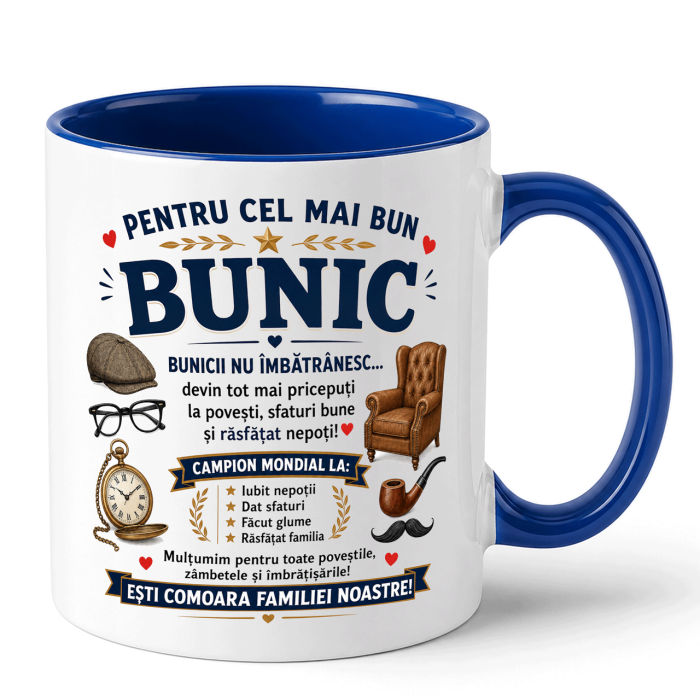 Cana personalizata - CEL MAI BUN BUNIC - model 2 [3]