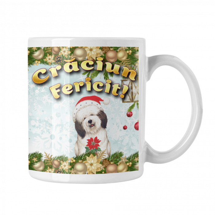 Cana personalizata cu catel - Craciun Fericit [2]