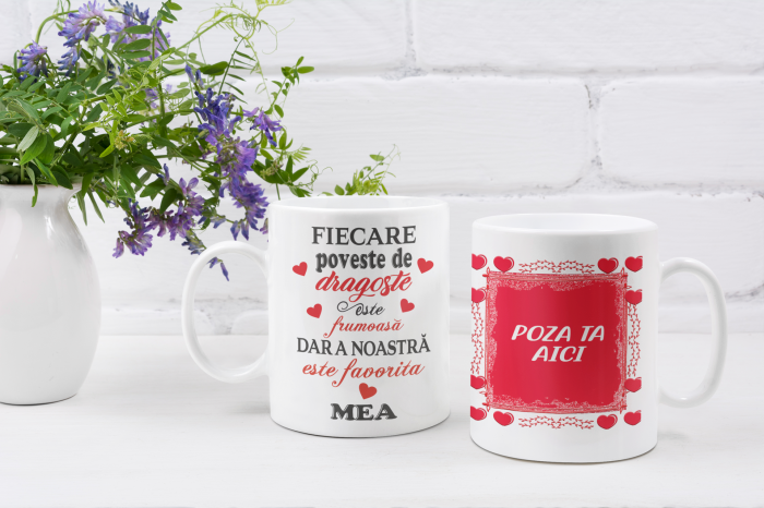 Cană personalizată cu poză și mesaj – Poveste de dragoste – cadou romantic [3]