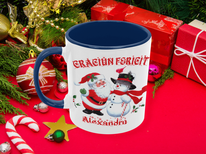 Cana personalizata cu nume si o poza - CRACIUN FERICIT [4]