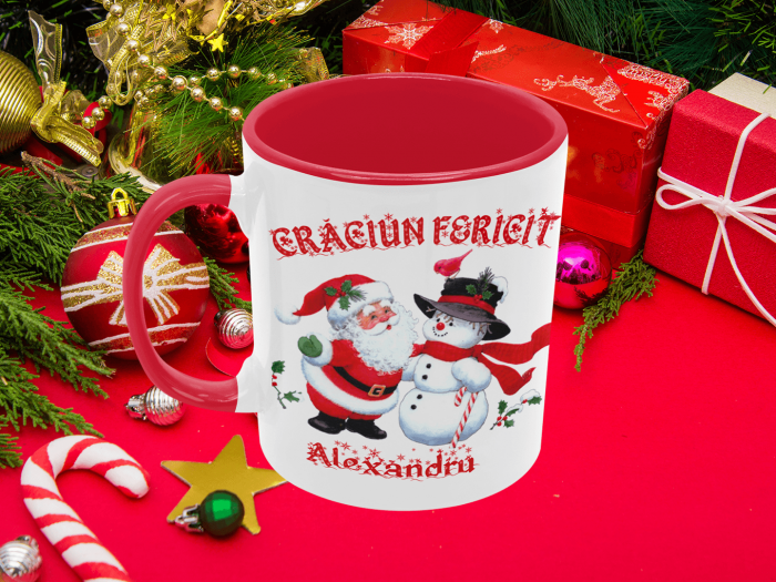 Cana personalizata cu nume si o poza - CRACIUN FERICIT [3]