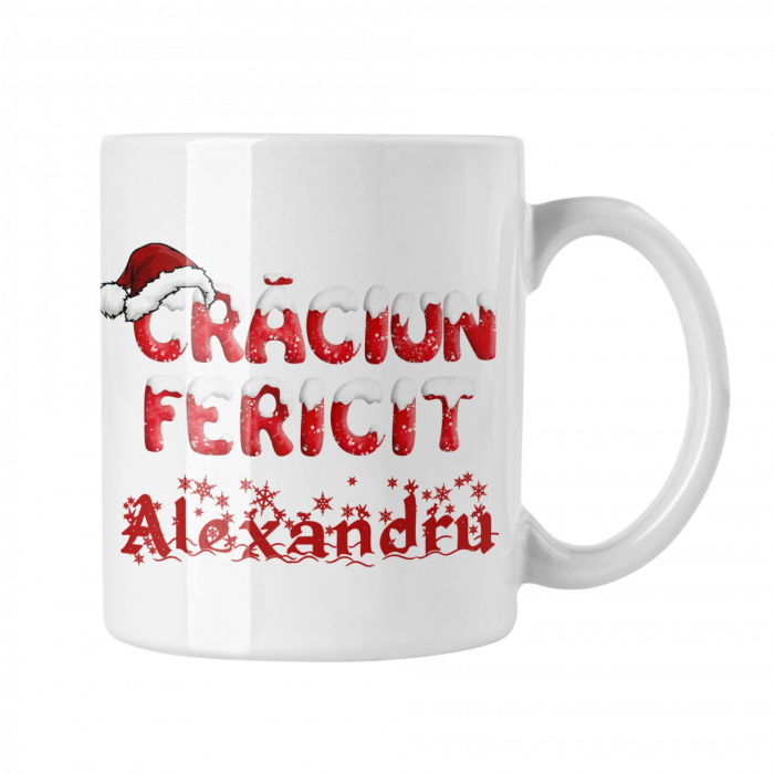 Cana personalizata  cu nume si poza - CRACIUN FERICIT model 5 [3]