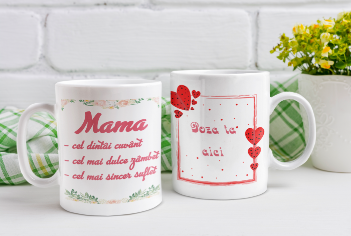 Cana personalizata cu poza - Mama, cel dintai cuvant [2]