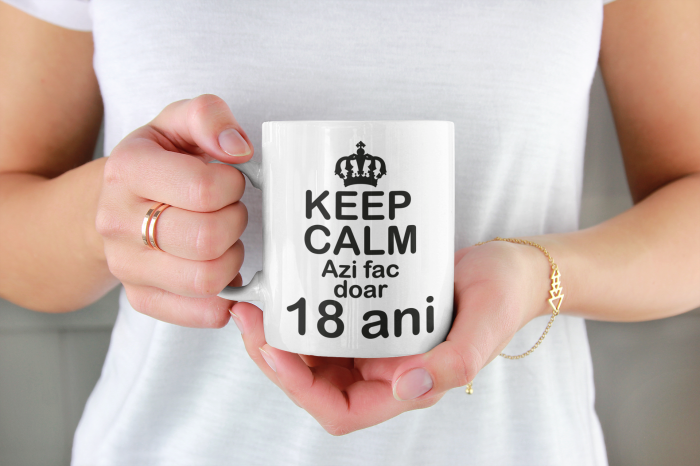 Cana personalizata cu poza / mesaj - Azi fac 18 ani [5]