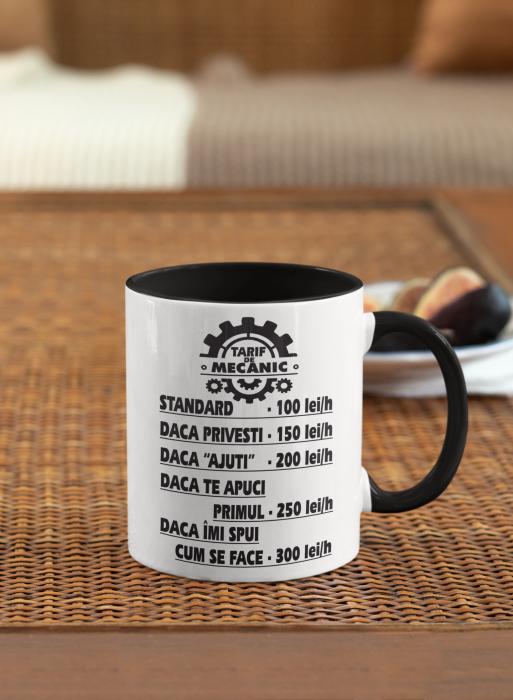 Cana personalizata cu poza / mesaj - Tarif de mecanic [5]