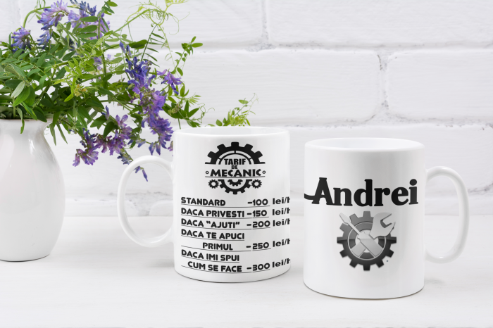 Cana personalizata cu poza / mesaj - Tarif de mecanic [2]