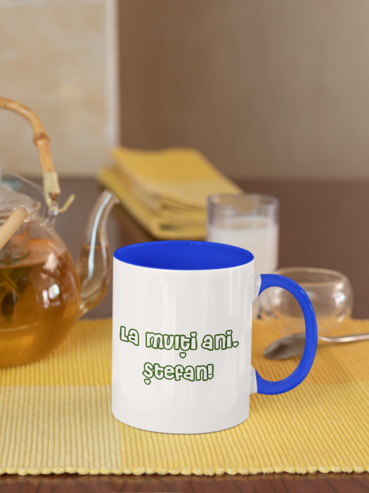 Cana personalizata cu poza si mesaj - La multi ani, Stefan/Stefania! [10]