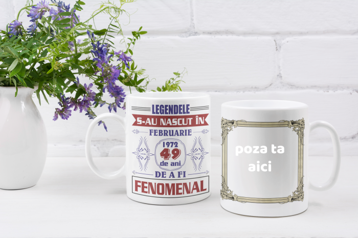 Cana personalizata cu poza si mesaj Legendele s-au nascut in [2]