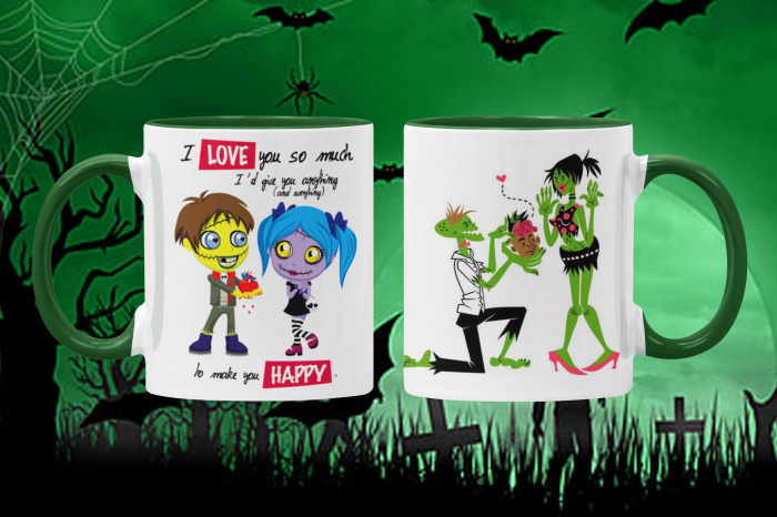 Cana personalizata - HALLOWEEN / ZOMBIE LOVE [3]