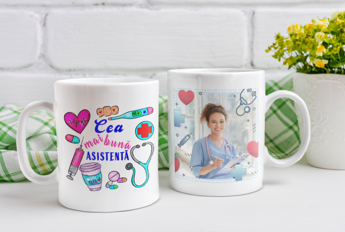 Cană personalizată - CEA MAI BUNĂ ASISTENTĂ [3]