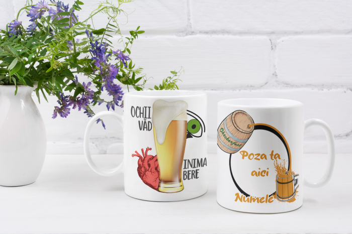 Cana personalizata - OCHII VAD INIMA BERE [3]
