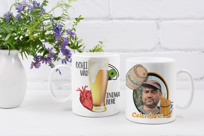 Cana personalizata - OCHII VAD INIMA BERE [2]