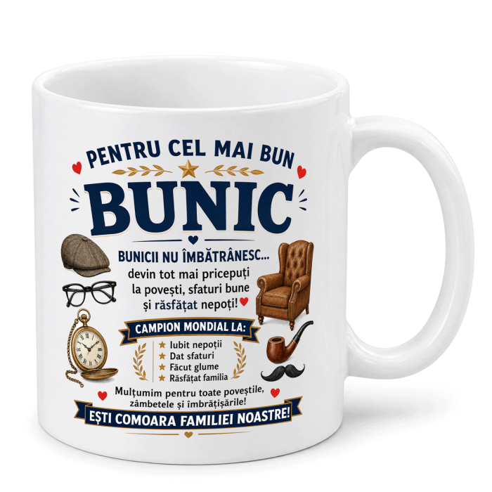 Cana personalizata - CEL MAI BUN BUNIC - model 2 [2]