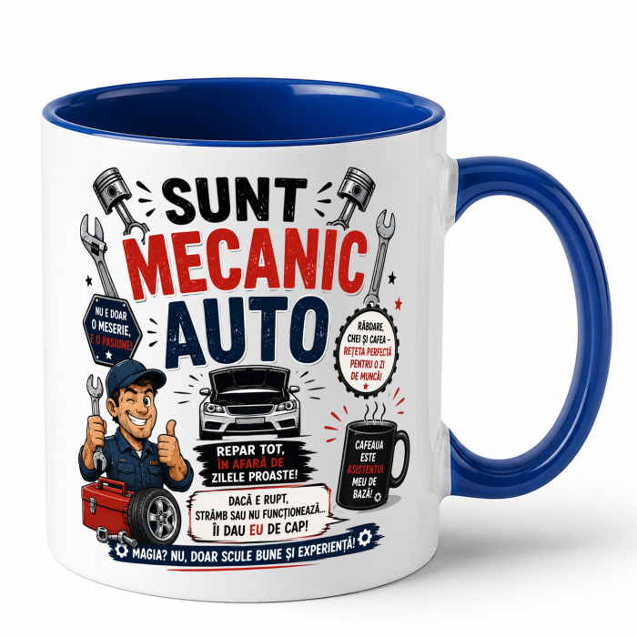 Cana personalizata - SUNT MECANIC AUTO [3]