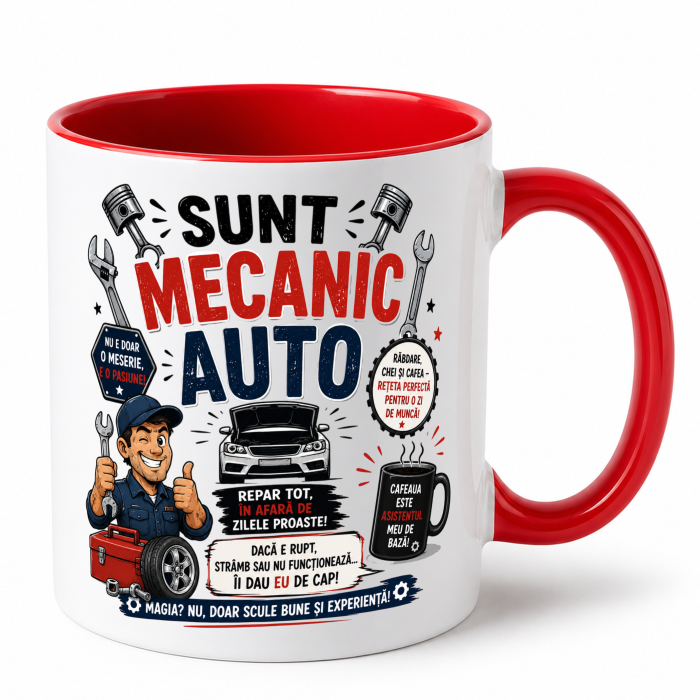 Cana personalizata - SUNT MECANIC AUTO [5]
