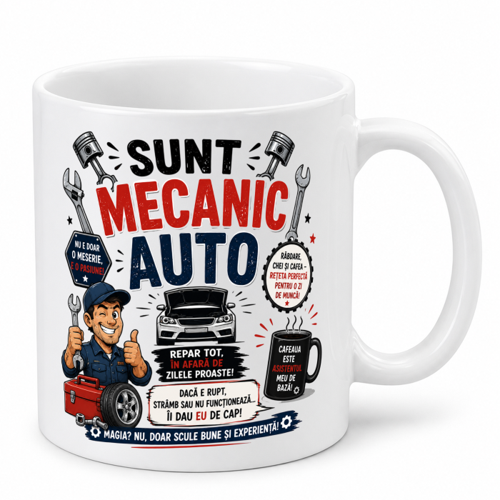 Cana personalizata - SUNT MECANIC AUTO [2]