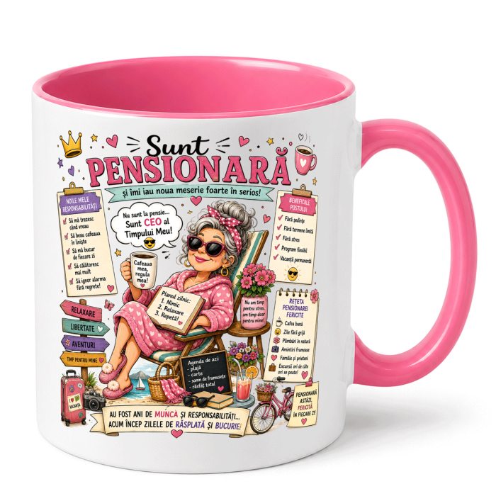 Cana personalizata - SUNT PENSIONARĂ [5]