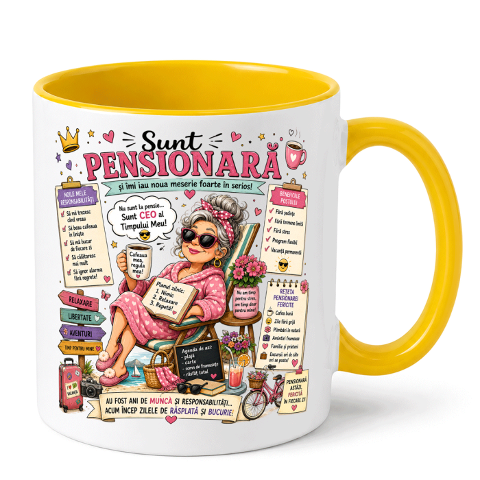 Cana personalizata - SUNT PENSIONARĂ [3]