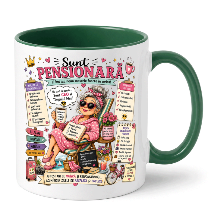 Cana personalizata - SUNT PENSIONARĂ [4]