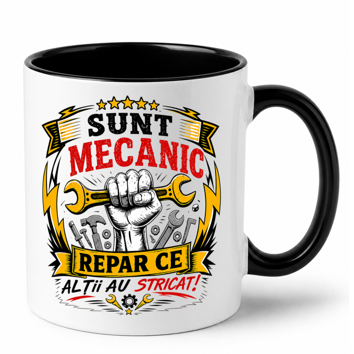 Cana personalizata - SUNT MECANIC [6]