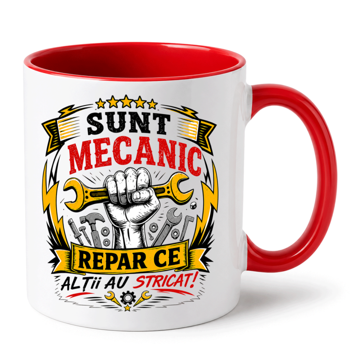 Cana personalizata - SUNT MECANIC [7]
