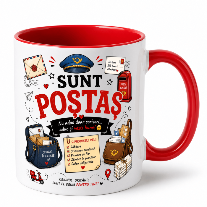 Cana personalizata - SUNT POȘTAȘ [6]