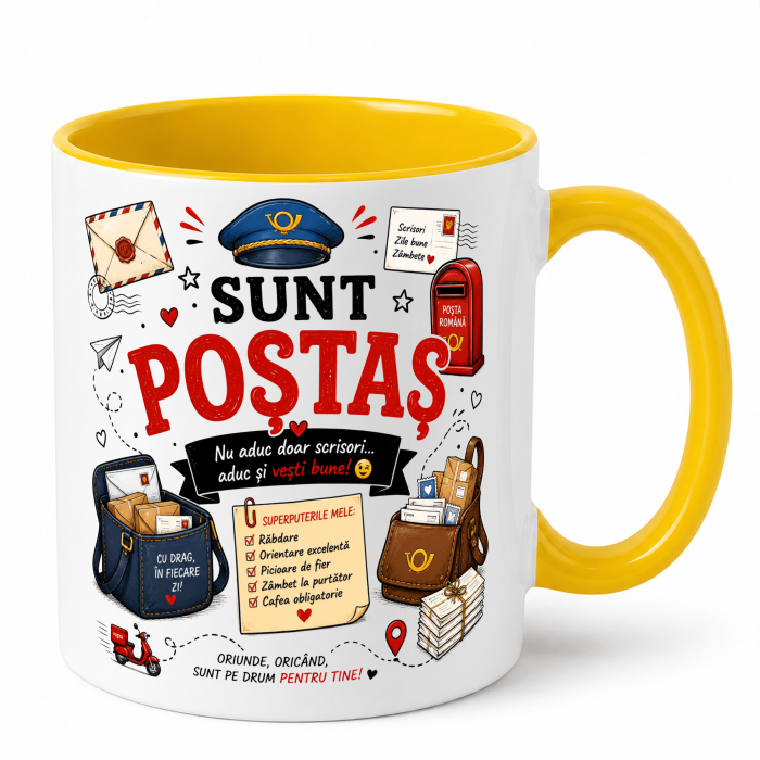 Cana personalizata - SUNT POȘTAȘ [5]