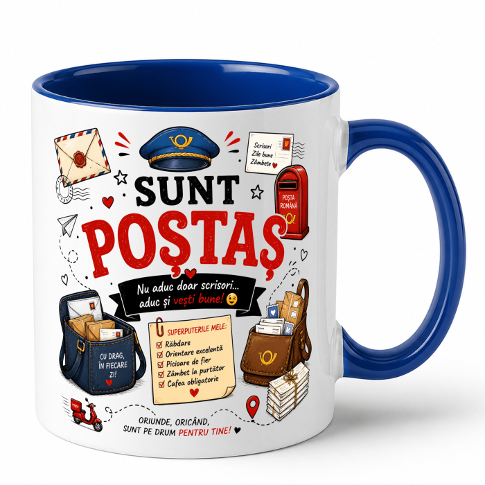 Cana personalizata - SUNT POȘTAȘ [4]