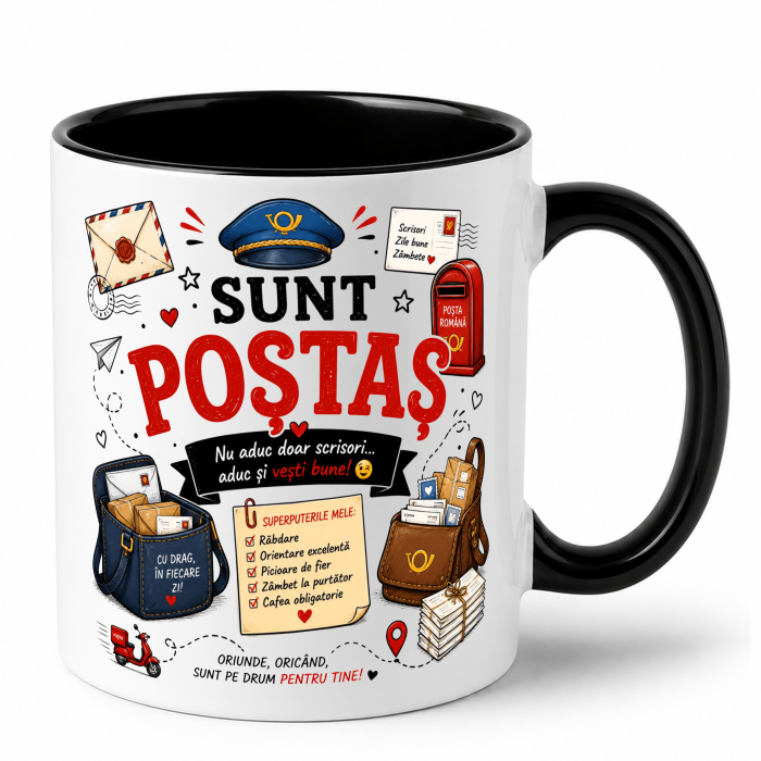 Cana personalizata - SUNT POȘTAȘ [3]