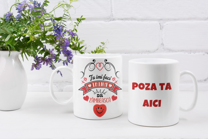 Cana personalizata - Tu imi faci inima sa Zambeasca [3]