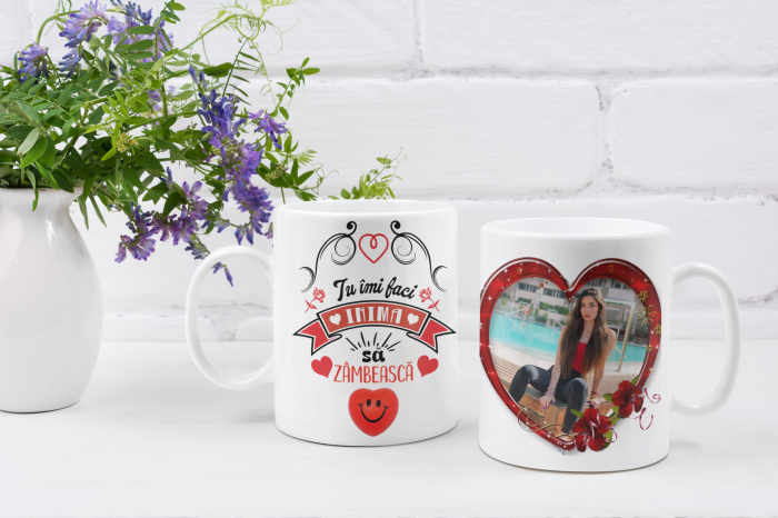 Cana personalizata - Tu imi faci inima sa Zambeasca [2]