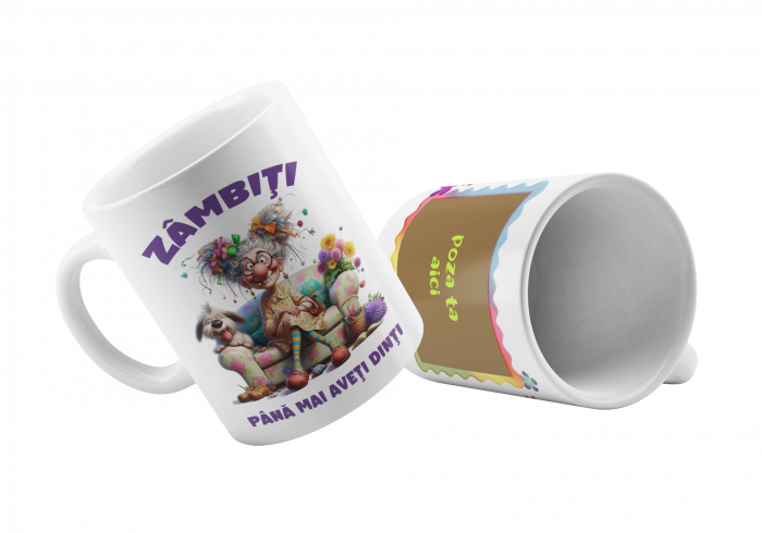 Cana personalizata - ZAMBESTE PANA MAI AI DINTI [2]