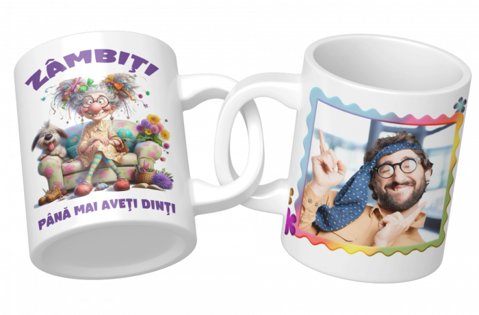 Cana personalizata - ZAMBESTE PANA MAI AI DINTI [4]