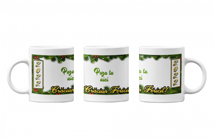 Cana personalizata Craciun Fericit -  model 2 [2]