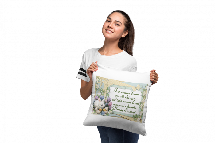 Perna patrata personalizata cu mesajul - Paste Fericit! Multilingvistic [7]