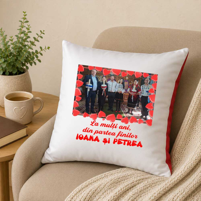 Pernă personalizată cu poză și mesaj [6]