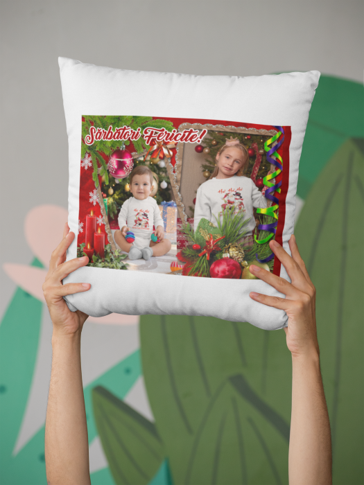 Perna personalizata cu poza si mesaj - Sarbatori fericite! [3]